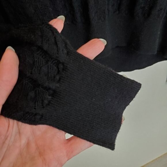 Maje Motif sweater in chevron knit black - Picture 6 of 13